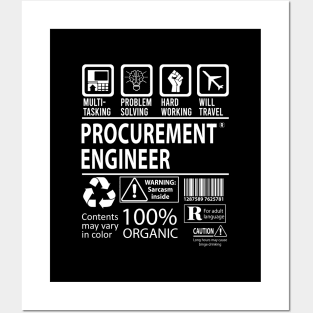 Procurement Engineer T Shirt - MultiTasking Certified Job Gift Item Tee Posters and Art